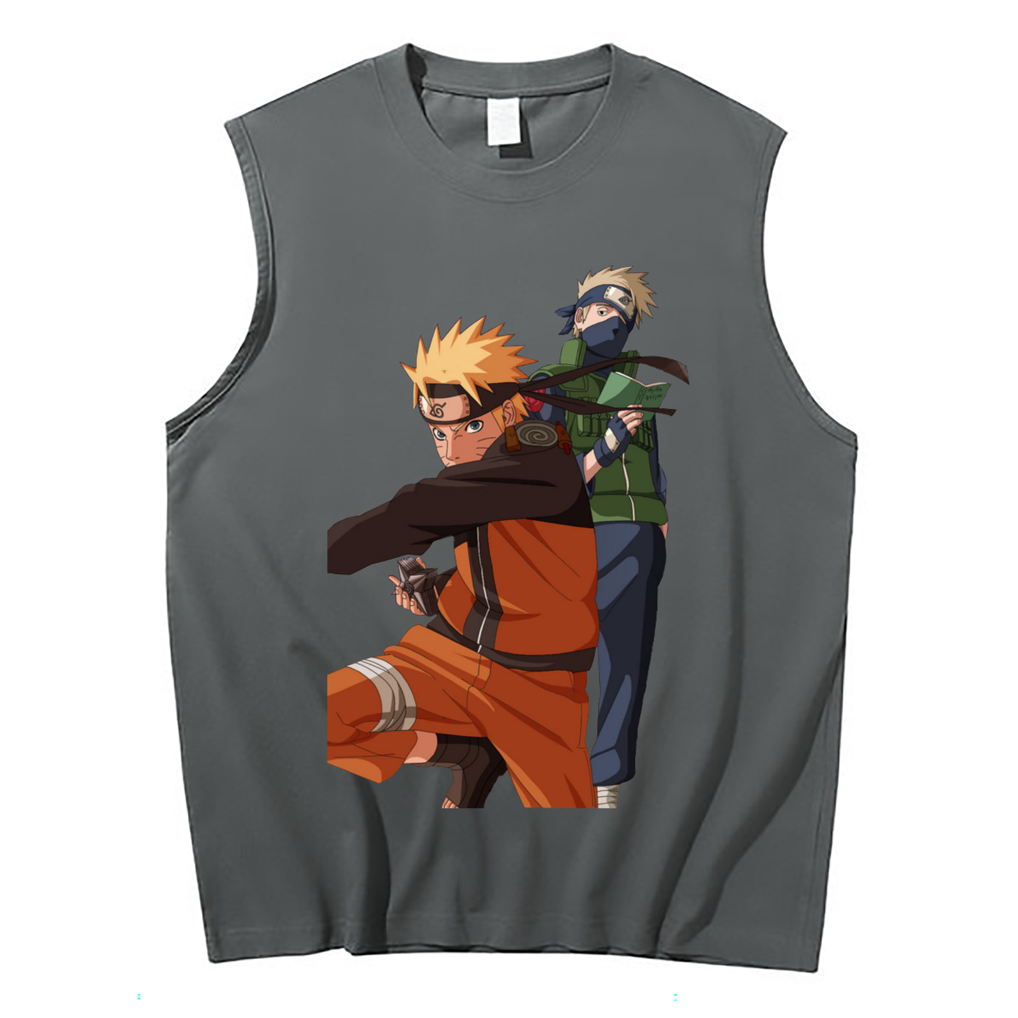 （画像用） NARUTO -ナルト- うずまき ナルト Uzumaki Naruto コットン100％タンクトップ（フロントプリント）